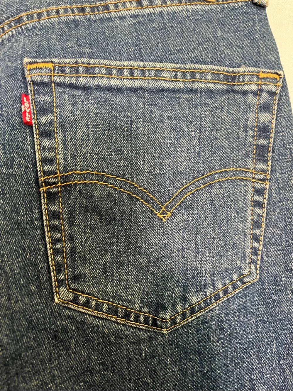 Levi's Strauss & Co Mens 34/34 505 Men's Dark Blue Straight Jeans
